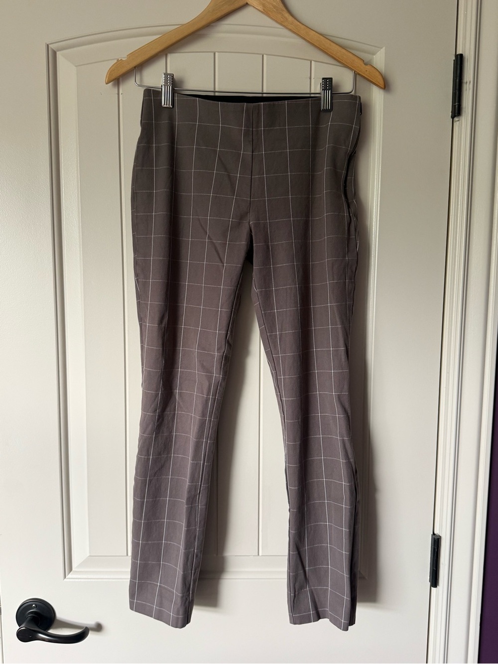 A New Day Gray Windowpane Plaid Pants Size 2 Preppy Punk